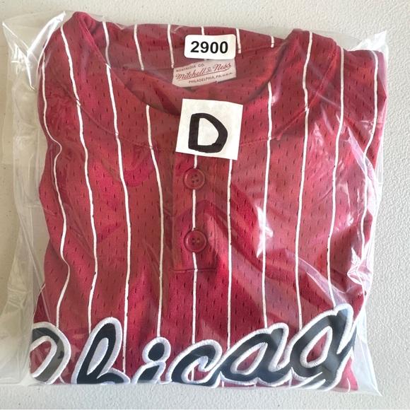Mitchell & Ness Chicago Bulls Baseball Style Pinstripe Jersey Men's Small - Picture 11 of 12